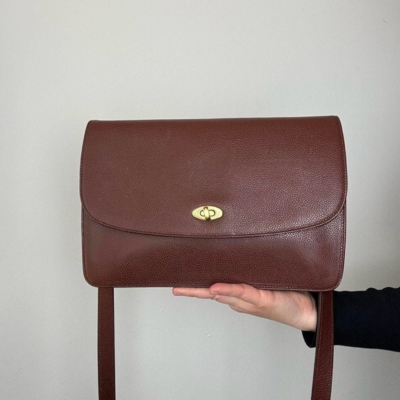 Coach Handbags - Vintage Coach Madison Royalton Pebbled Leather Maple Brown turn lock ITALY